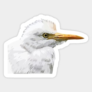 Cattle egret Sticker